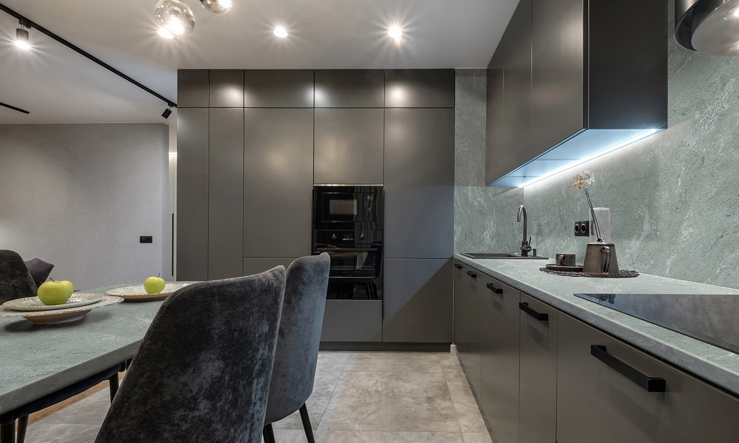 Стільниця LuxeForm L156 3050х900х38 мм 1U MR Вологостійка R6 L156 WT Базальт - 3