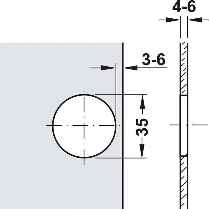 Завіса меблева для скла METALLAMAT SM 92 ° накладна сталь нікельований 31843300 - 2
