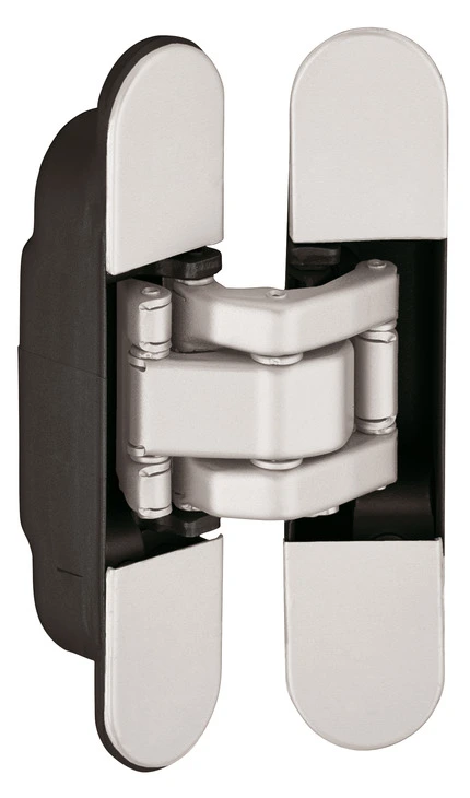Петля Hafele скрытая K8060 F1 хром матовый 180° вес двери 60 кг (на две петли) 92791074
