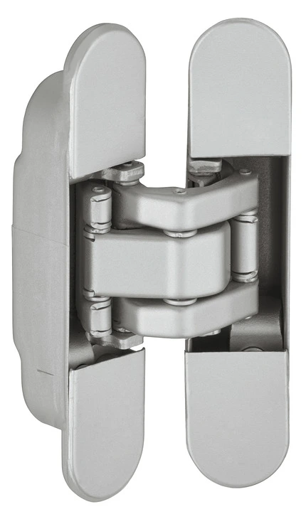 Петля Hafele скрытая K8060 F2 никелированный матовый 180° вес двери: 60 кг на две петли 92791076