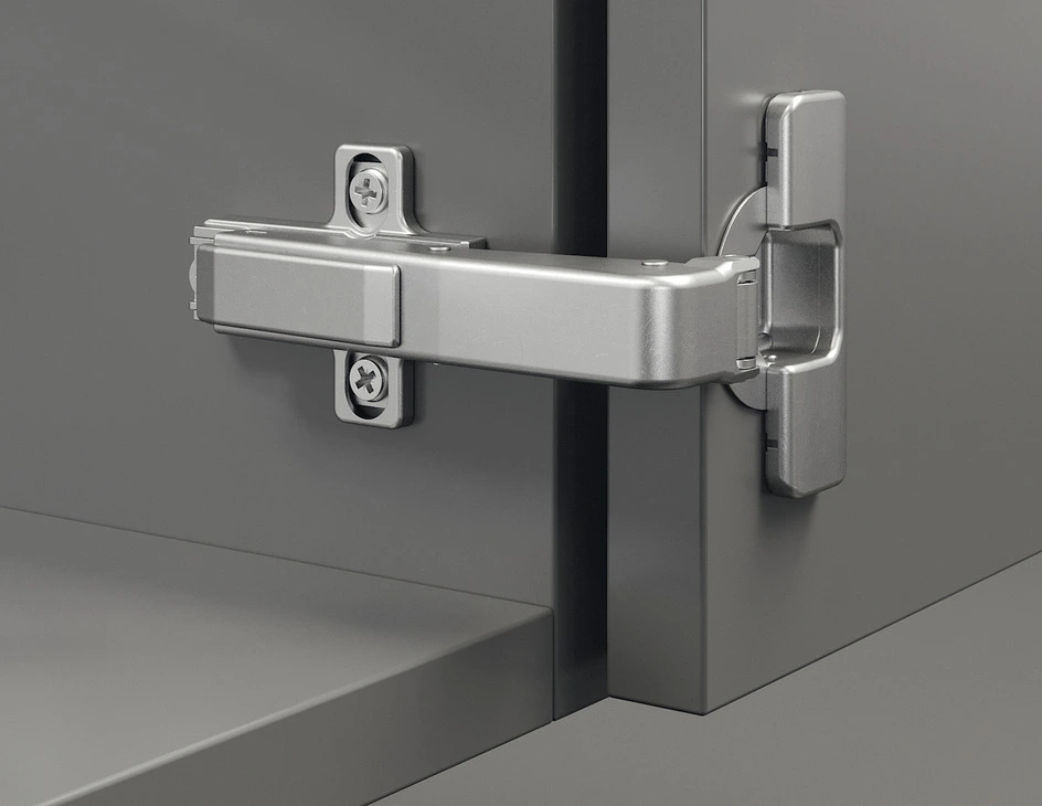 Петля DUOMATIC PLUS 110° прямая длинная рука никелированная 48/6 под шуруп