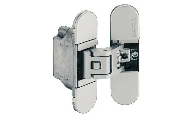 Петля Hafele скрытая К6700 3D F1 хромированная матовая 180° вес дверей: 50/70кг