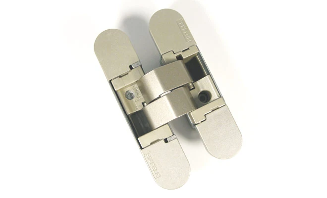 Петля Hafele скрытая K1000 3D F2 никелированная матовая 180° вес дверей: 40/52кг