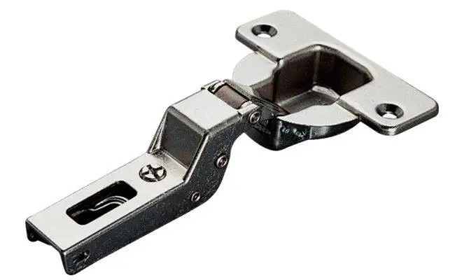 Петля DUOMATIC 94° полунакладная сталь никелированная толщина двери 40мм шаблон: 52/7.5 под шуруп