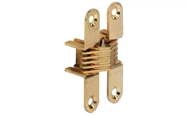 Шарнірна Завіса невидиме кріплення сталева латунована 12x39мм 180°