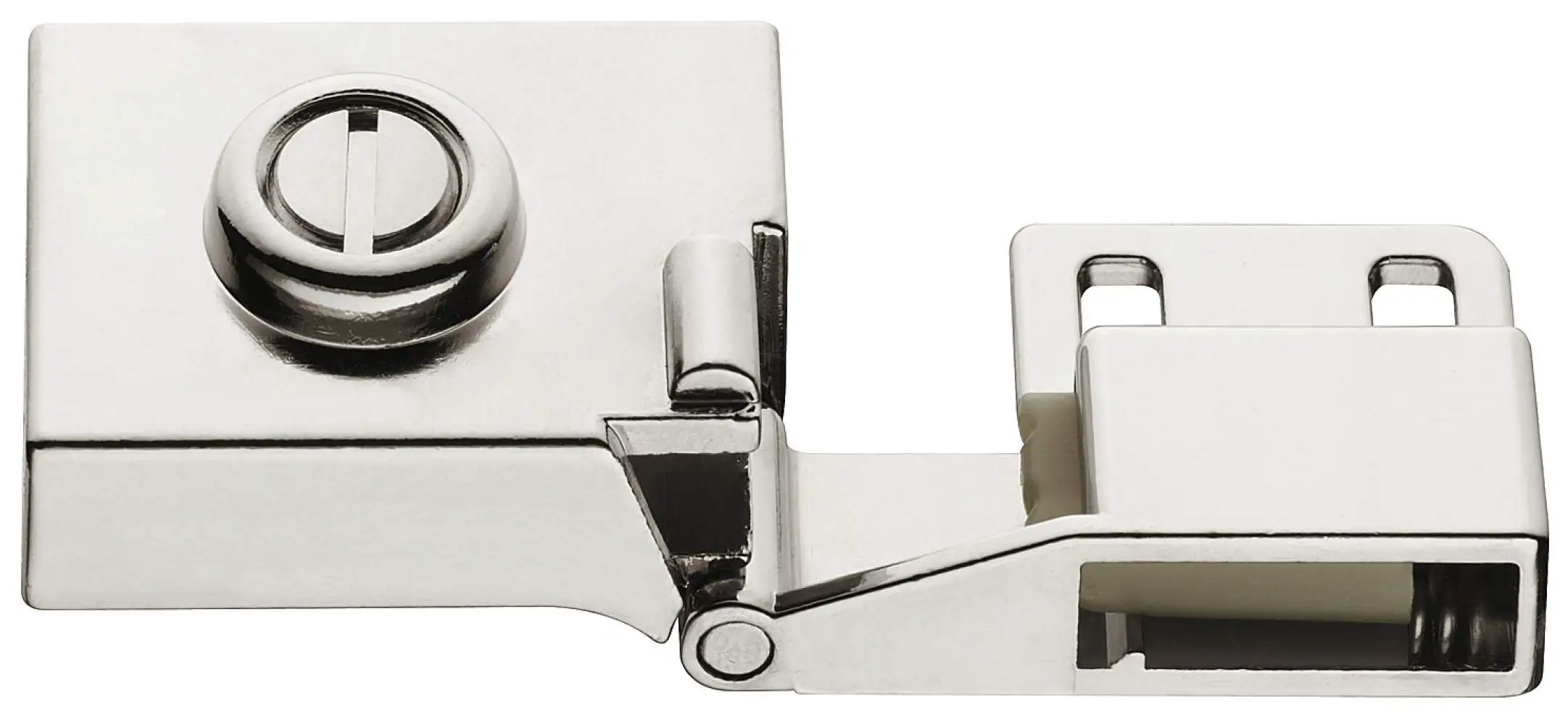 Завіса для скла з фіксатором, нікель