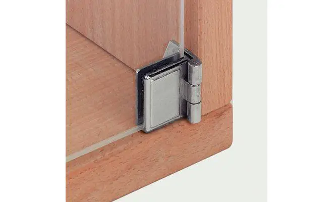 Завіса для скла з фікс, 28х26 мм, цамак, нікельована - 2