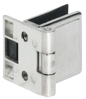 Завіса для скла з фікс, 28х26 мм, цамак, нікельована