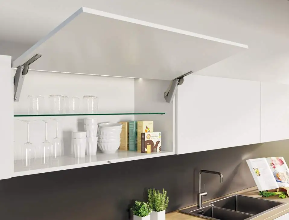 Підйомний механізм меблевих фасадів Hafele Free Space 5.15 F push 372.27.330 Антрацит - 2