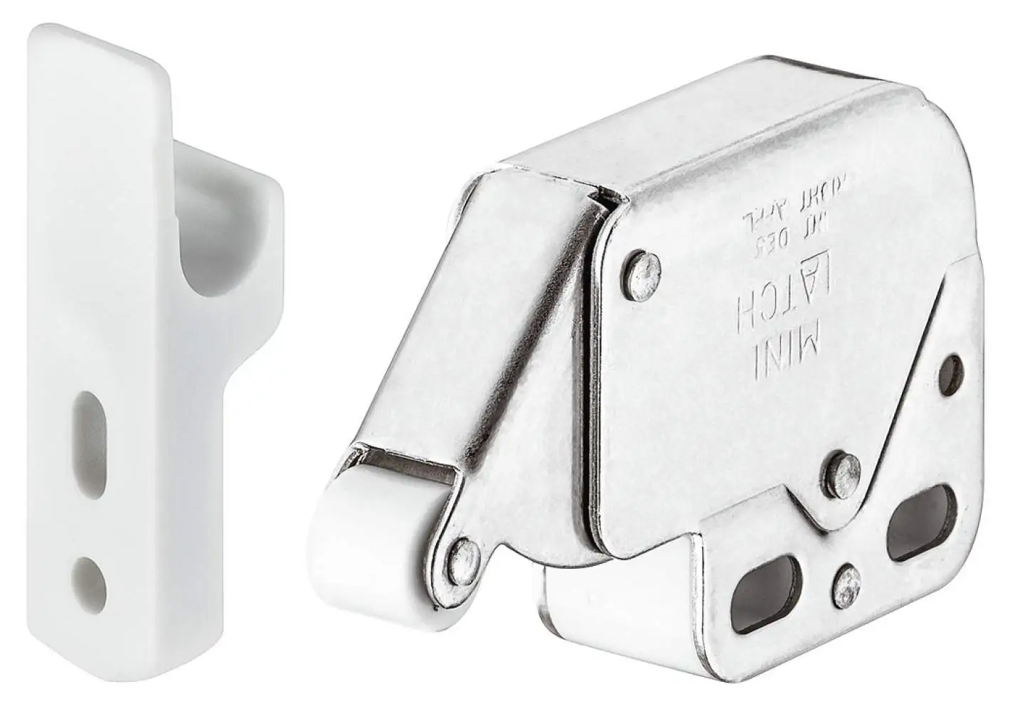 Автоматична пружинна защіпка Hafele Mini-latch 245.54.701  Сталь