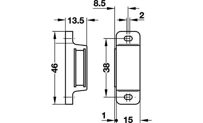 Защелка магнитная 4-5 кг коричневая - 2