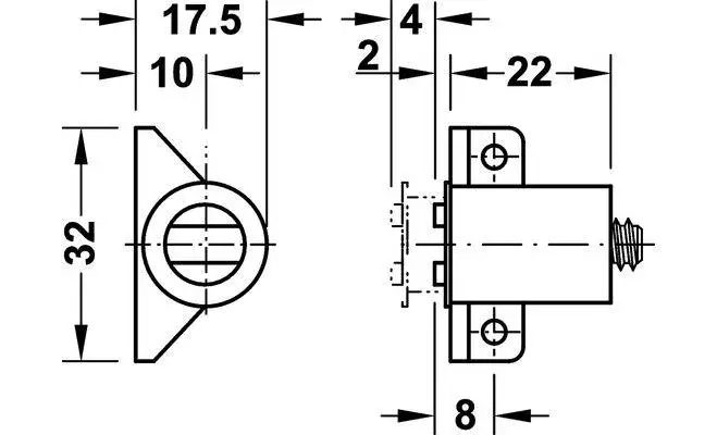Фиксатор магнитный 3-4 кг белый - 2