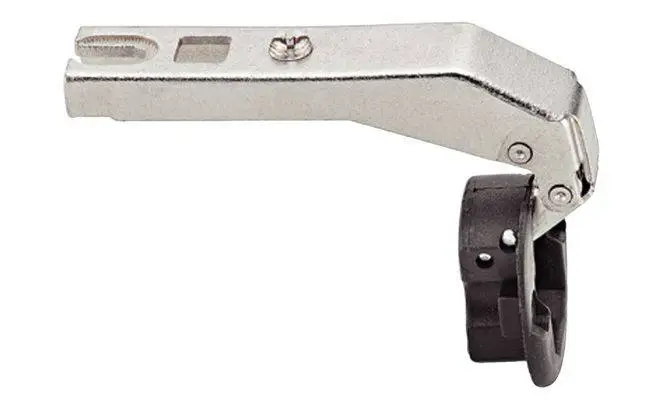 Комплект петлі METALLA MINI A 95° пряма для скляних дверей 4-6мм сталь/пластик нікельована/чорний+мо