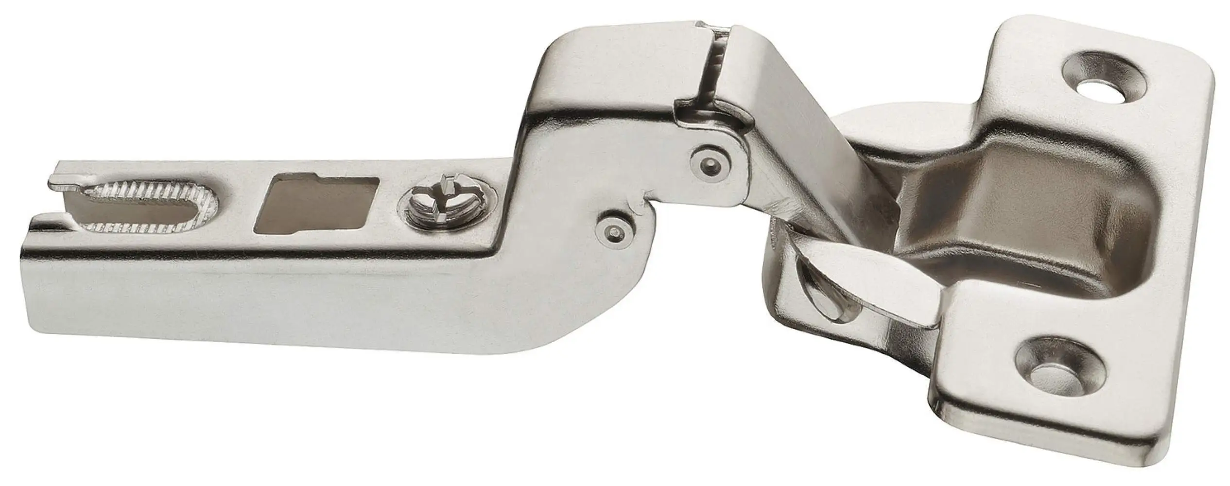 Комплект петли METALLA S 110° внутренняя сталь никелированная шаблон: 48/6 под шуруп+монтажная планк