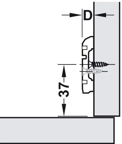 Монтажная планка METALLA SM P крестовая 2мм сталь никелированная под шуруп с эксцентриком - 2