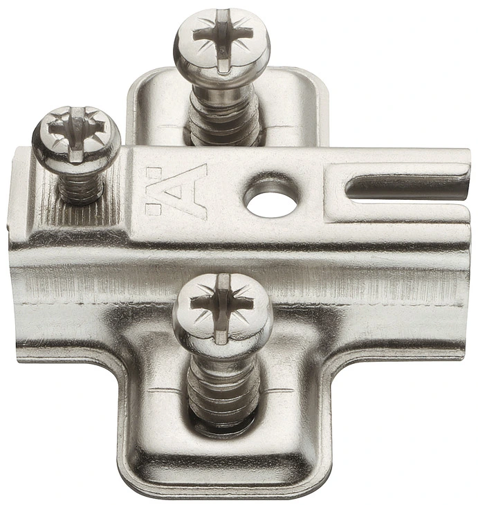 Монтажная планка METALLA S крестовая 2мм сталь никелированная с еврошурупами