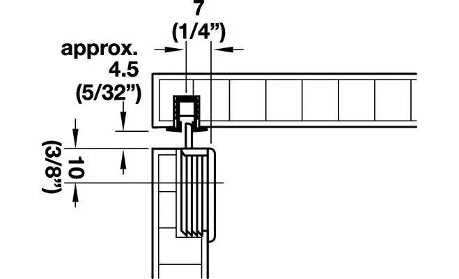 Шина ходова/направляюча пластик  коричневий 3000мм навантаження до 30 кг - 2