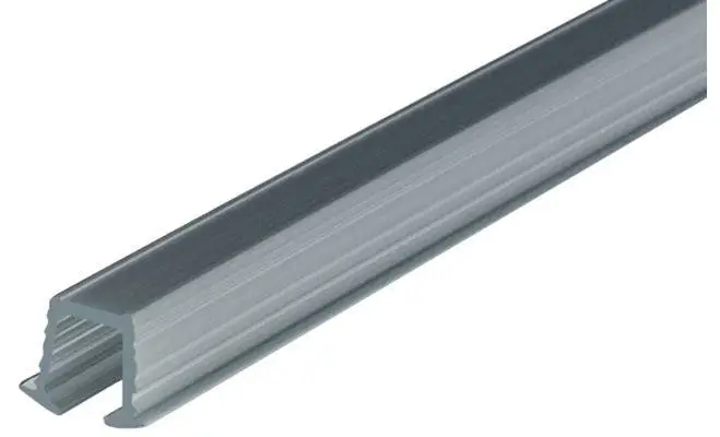 Шина ходовая одинарная пластик серебряный 2.0м