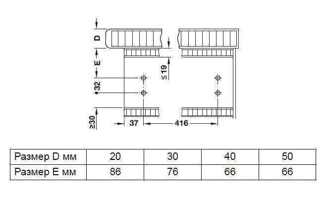 Гладильная доска встроенная за лицевой выдвижной панелью с чехлом серые полосы - 2