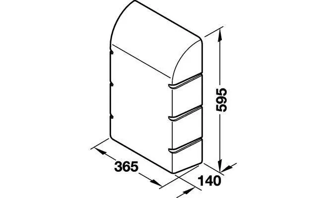 Чехол пластиковый для гладильная доска, белый. - 2