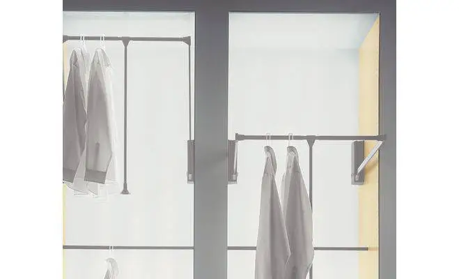 Гардеробный лифт 10 кг, 600-1000мм, белый/хром - 2