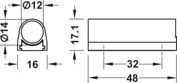 Корпус для выключателя пластик черный 48 x 16 x 17.1 мм - 2