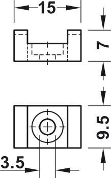 Тримач кабелю під шуруп 9.5 x 15 мм чорний - 2