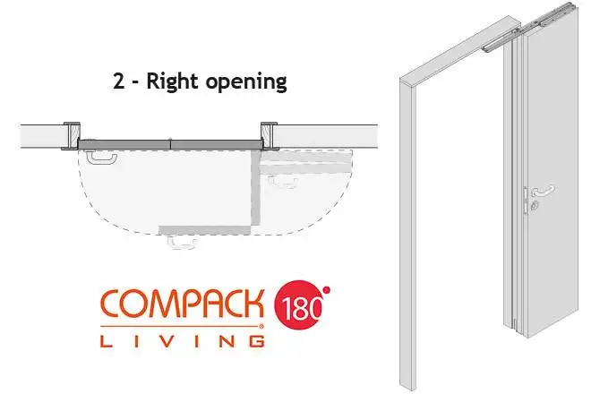 Комплект фурнитуры Compack Living 180° F60, правый - 2