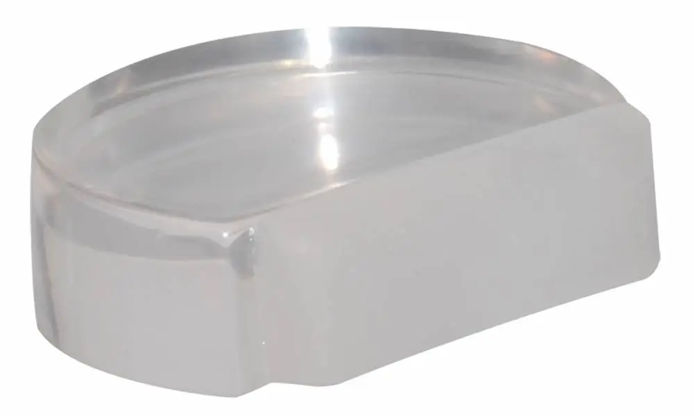 Дверний стопор овальний пластик прозорий самоклеючий 14x40мм