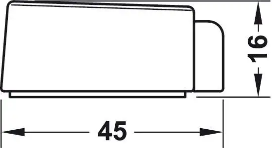 Дверний стопор овальний пластик прозорий самоклеючий 14x40мм - 2