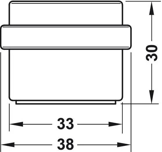 Дверний стопор D33/38мм пластик прозорий самоклеючий 30мм - 2