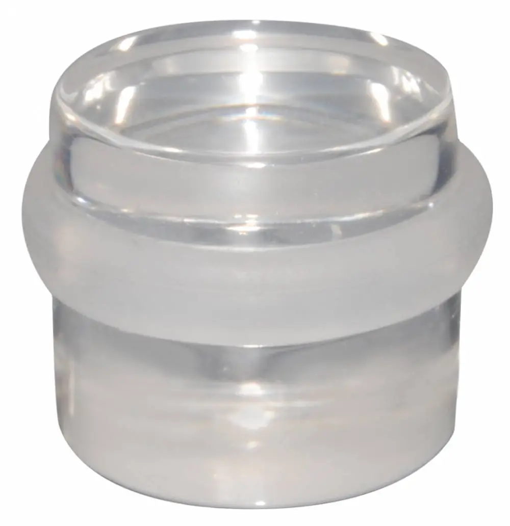 Дверний стопор D33/38мм пластик прозорий самоклеючий 30мм