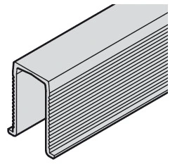 Направляющая шина Slido D-Line11 нижняя пластик черный 1.5м