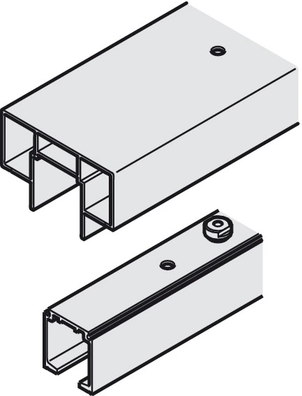 Шина верхняя Slido D-Line11 алюминий серебряный 0.075x2.0м