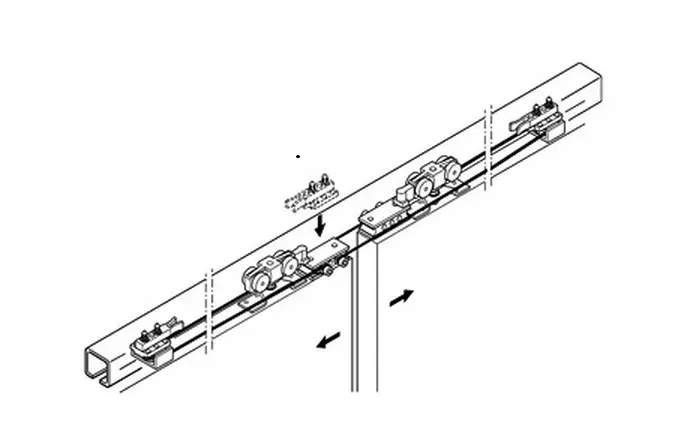 Комплект фурнитуры Slido D-Line11 50P-120P Synchro для 2-х дверных полотен