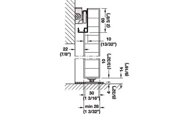 Шина направляющая Slido D-Line43 алюминий серебряный 3600мм - 2