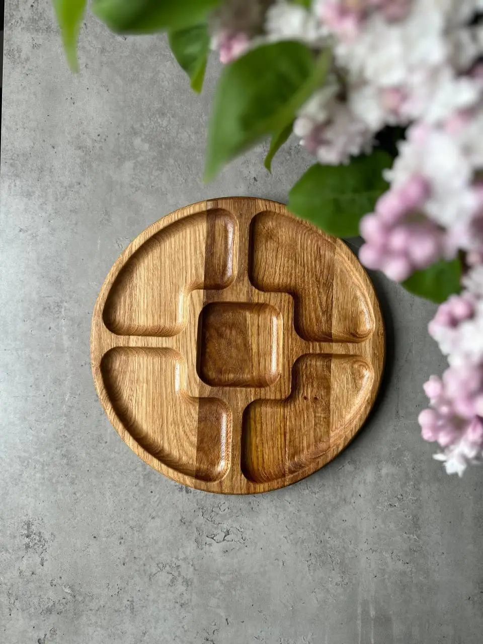 Менажница деревянная, 30см, Круглая