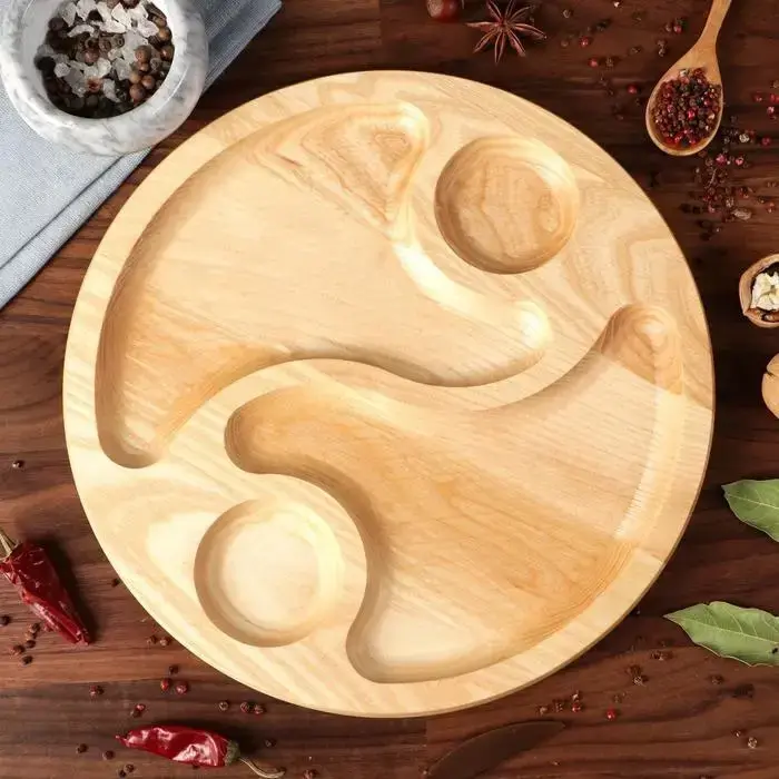 Менажница деревянная, 30см, Круглая