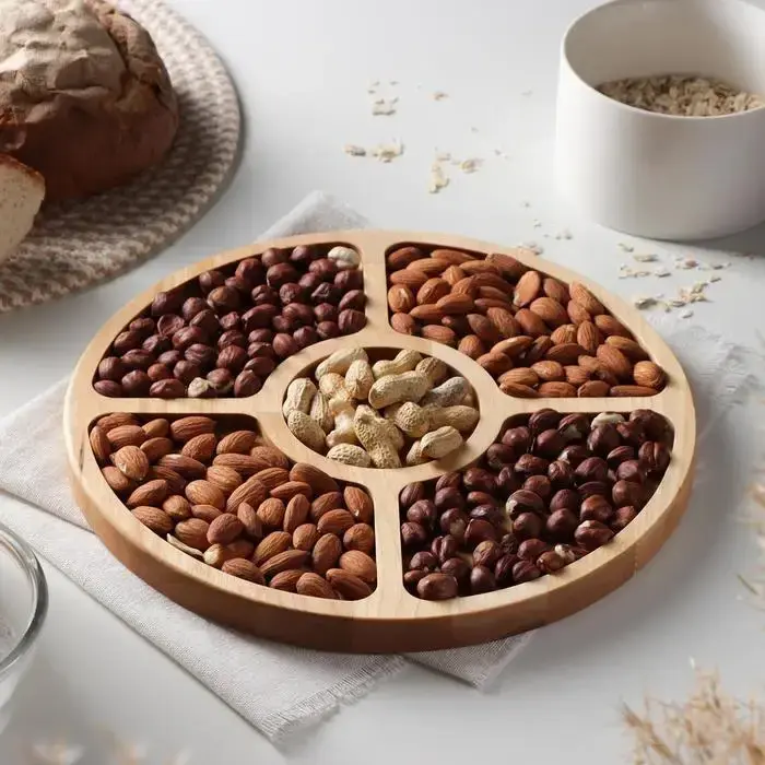 Менажница деревянная, 30см, Круглая