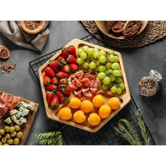 Менажница деревянная, 30см, Гексагон