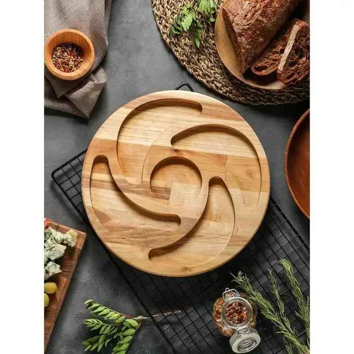 Менажница деревянная, 30см, Круглая - 2