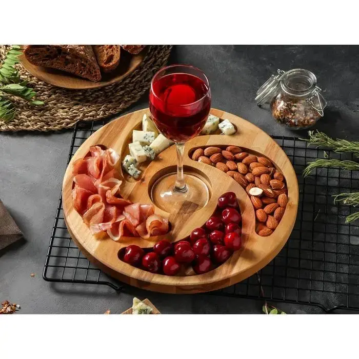 Менажница деревянная, 30см, Круглая