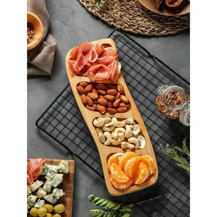 Менажница деревянная, 30х15см, Прямоугольная