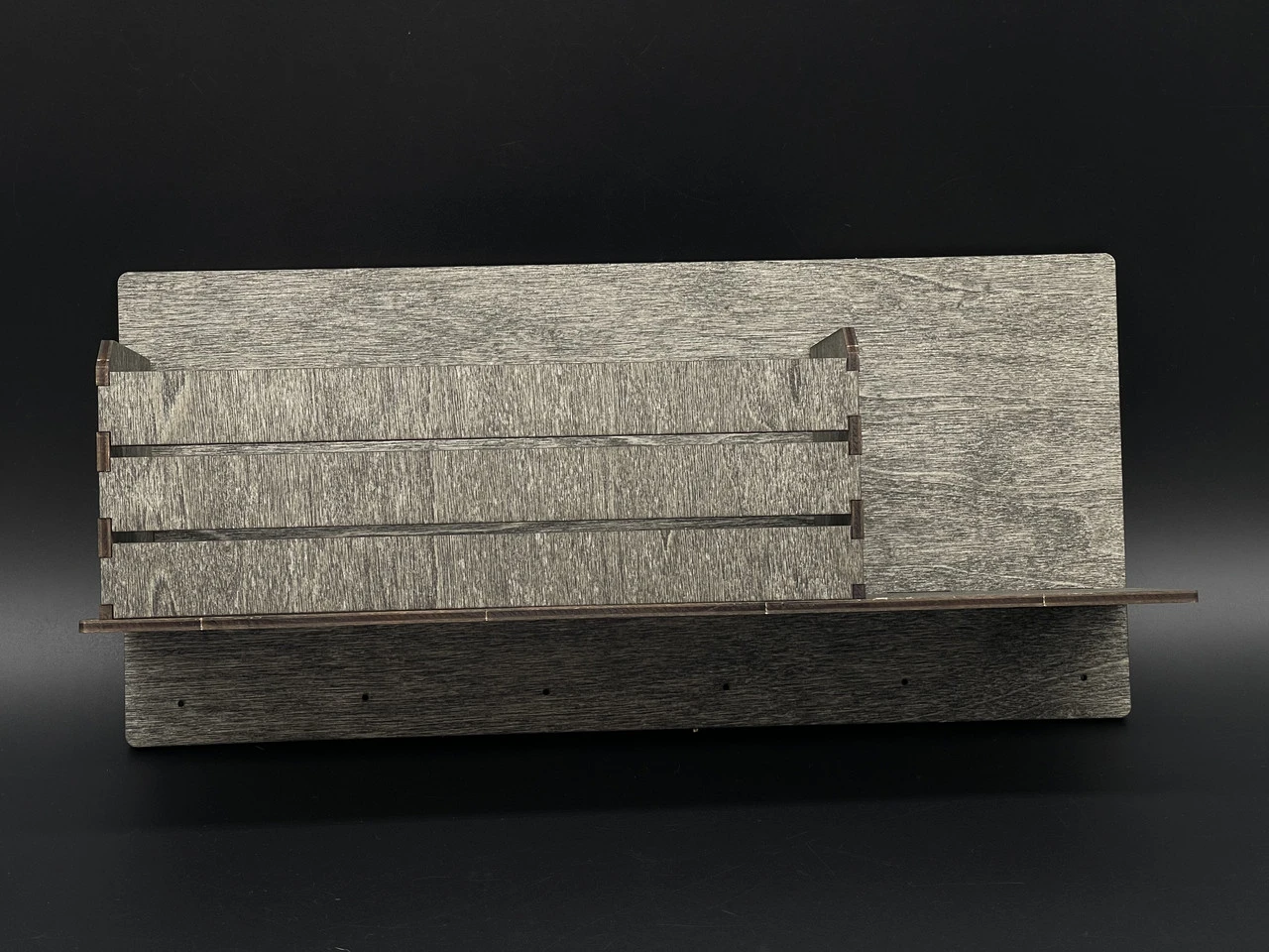 Ключниця настінна дерев'яна, 32х15см, Колір "зелений", з поличкою 6 гачків - 2