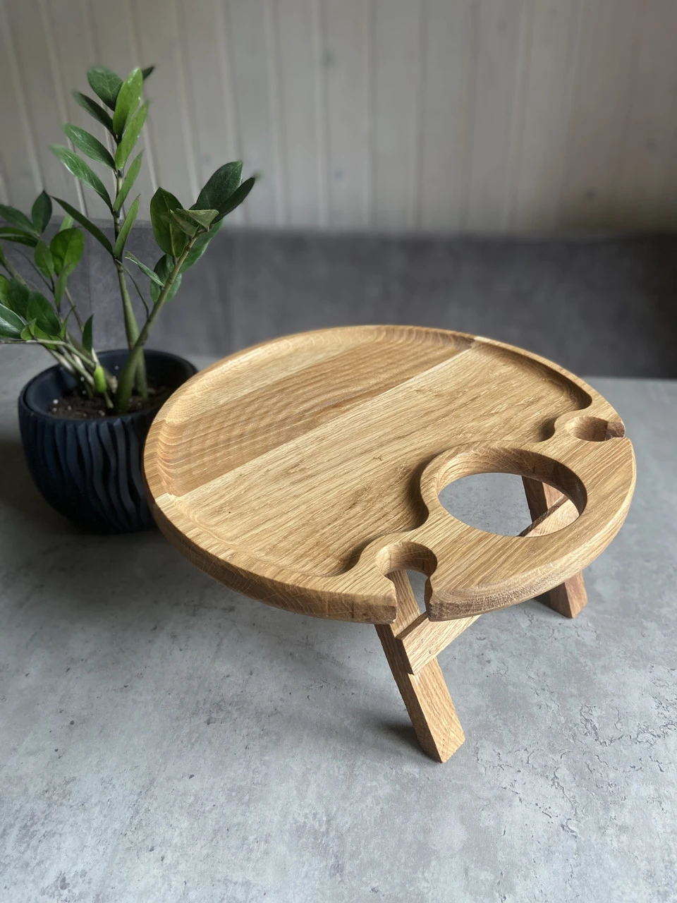 Дерев'яний винний столик D-35 дуб,ясен