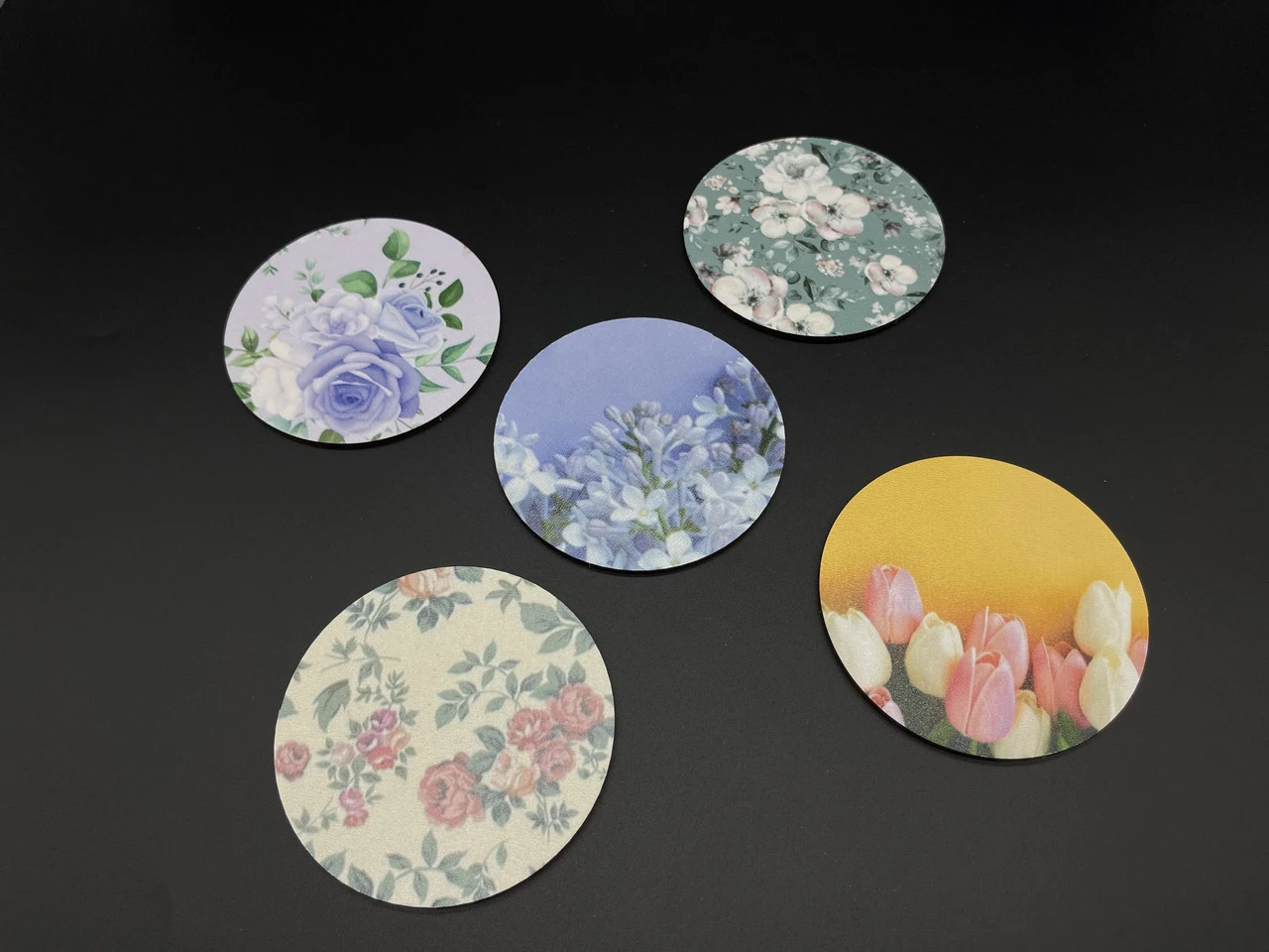 Костер під гарячий посуд із дерева з УФ-друком, 9,5см, "Квіти" - 2