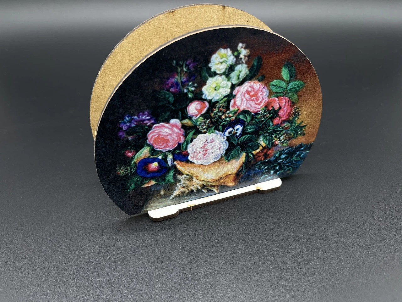 Серветница деревянная с УФ-печатью, 12х95мм, Букет - 2