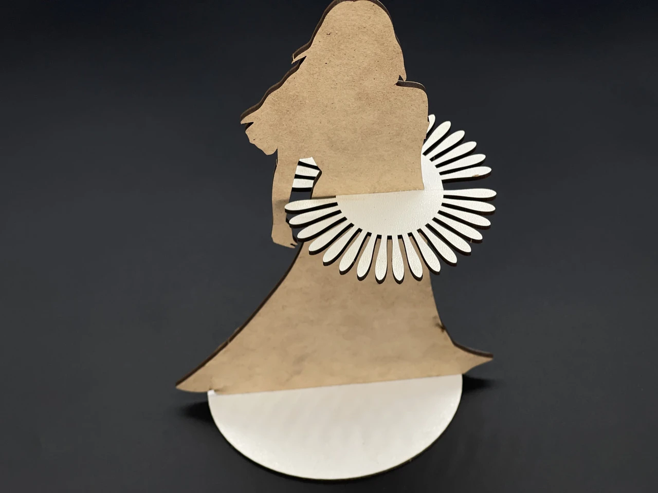 Серветница деревянная с УФ-печатью, 26,5х12,5см, Цвет «черный», Женщина - 2