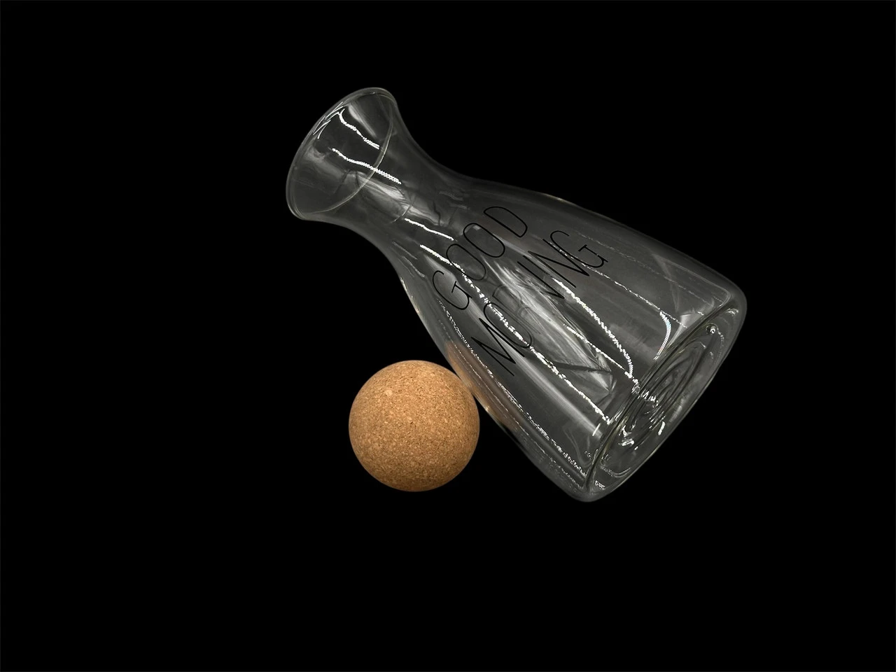 Скляна ємність для зберігання, 21,5см, Прозора - 2