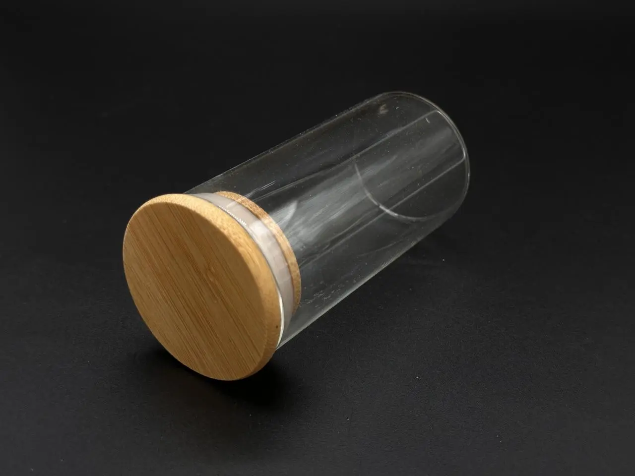 Скляна ємність для зберігання, 5х10см, Прозора